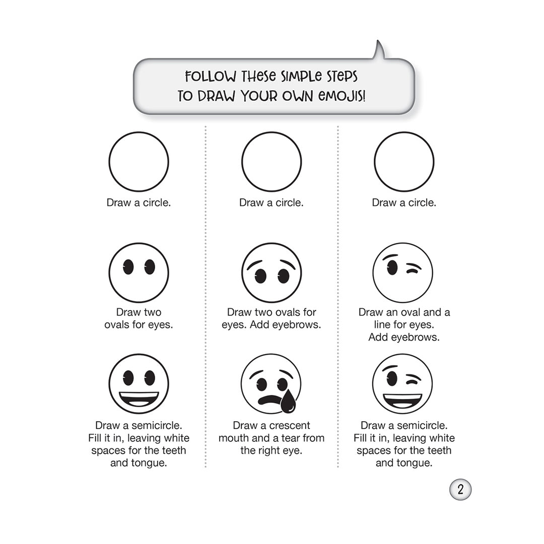 Emoji Drawing, Colouring and Activity Book
