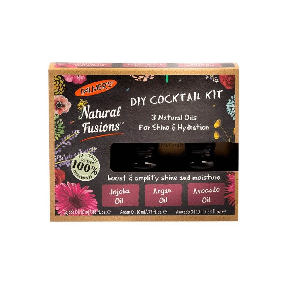 Palmers Natural Fusions DIY Cocktail Kit with 3 Natural Oils For Shine & Hydration