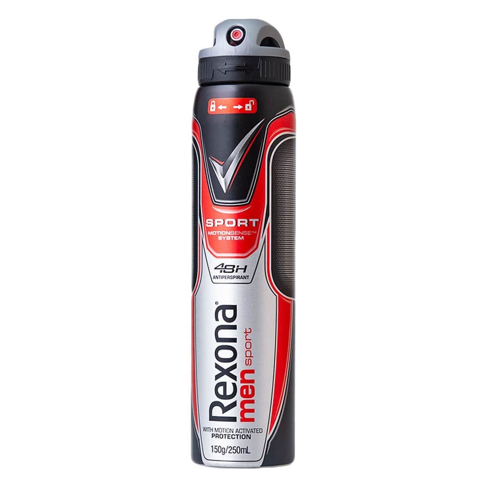 6 Pack x Rexona Sport Men Antiperspirant Deodorant - 145g/250ml