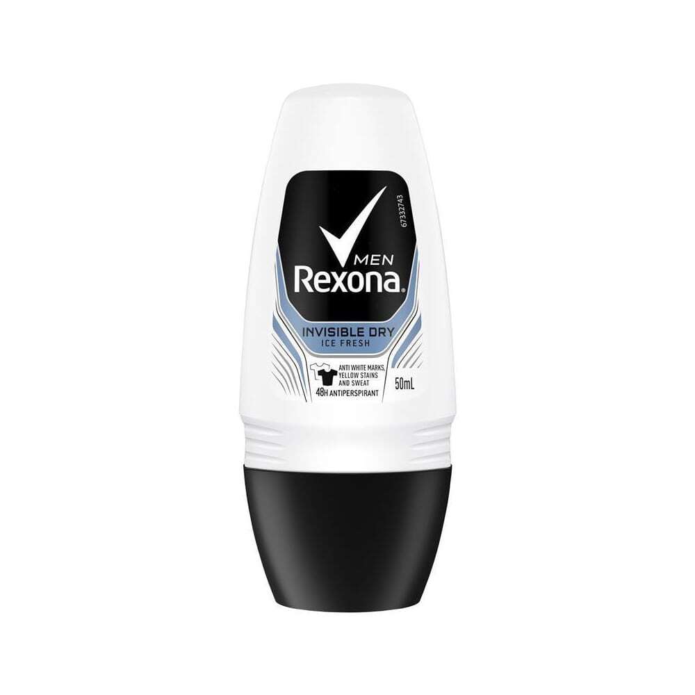 6 Pack x Rexona Invisible Dry Ice Fresh Antiperspirant Roll-On Deodorant - 50ml