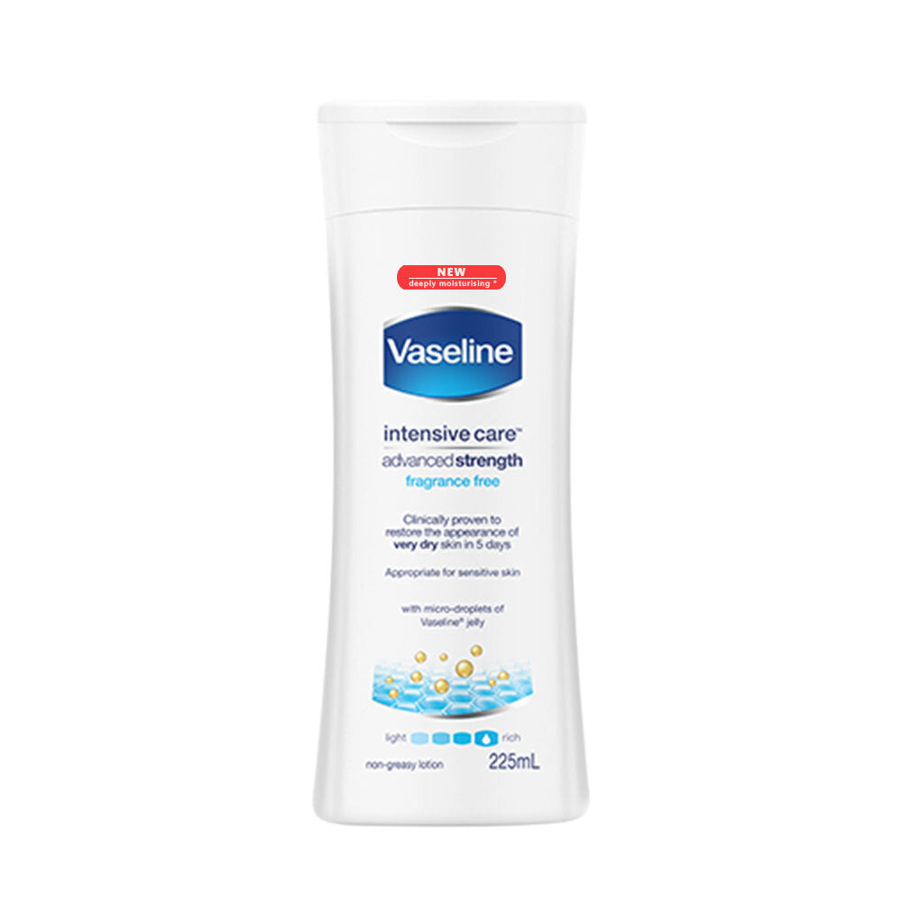 Vaseline Body Lotion Advanced Strength Fragrance Free 225ml