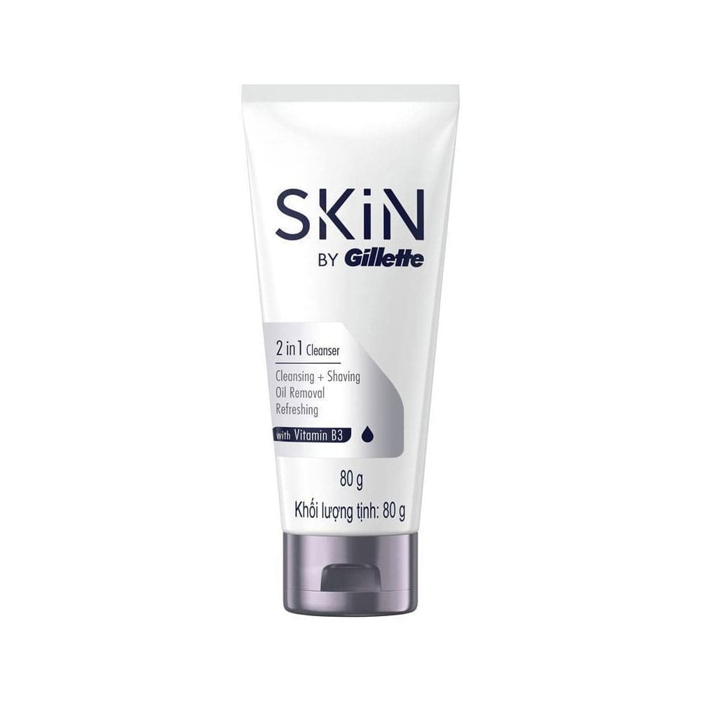 Skin By Gillette 2-In-1 Cleanser Cleansing + Shaving Oil Removal Refreshing - 80g