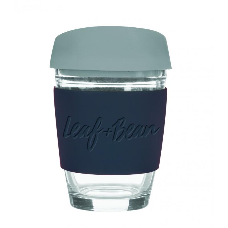 Sorrento Leaf & Bean Reusable Glass Cup - 340ml