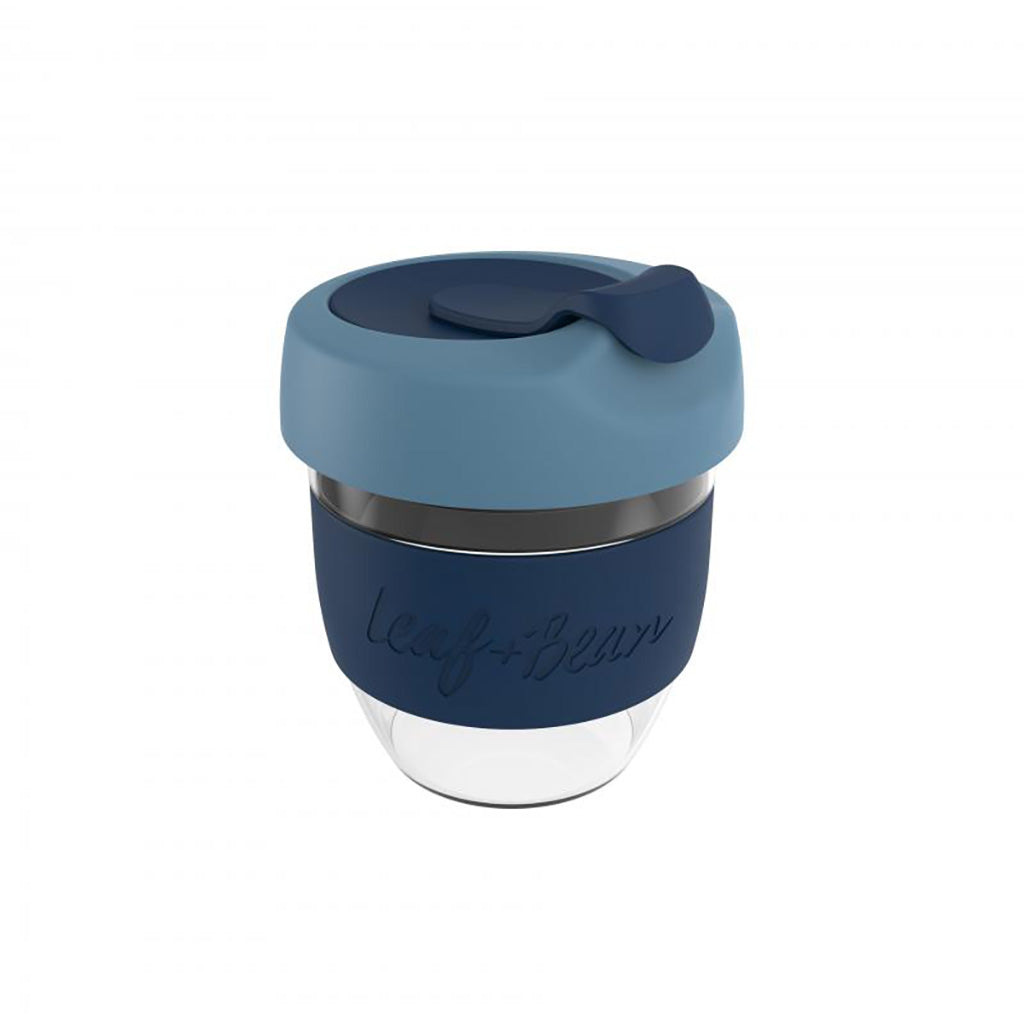 Sorrento Leaf & Bean Reusable Glass Cup - 227ml(80z)