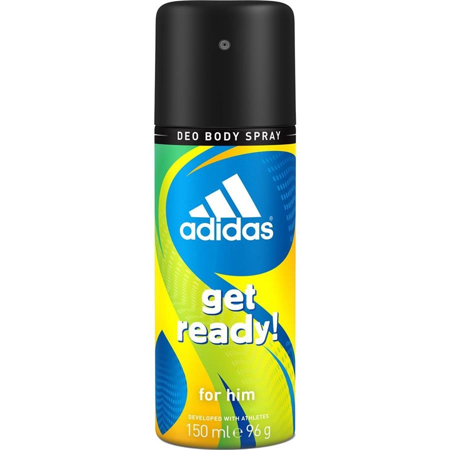 Adidas Get Ready Pack (3 in 1 Hair Body Face 250ml, Deodorant 150ml)