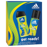 Adidas Get Ready Pack (3 in 1 Hair Body Face 250ml, Deodorant 150ml)