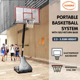 Kahuna Portable Basketball Ring Stand w/ Adjustable Height Ball Holder