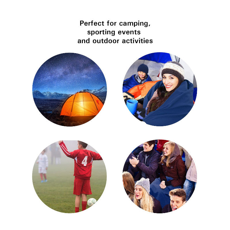 Newtton USB Heated Fleece Blanket With Phone Charger Power Bank