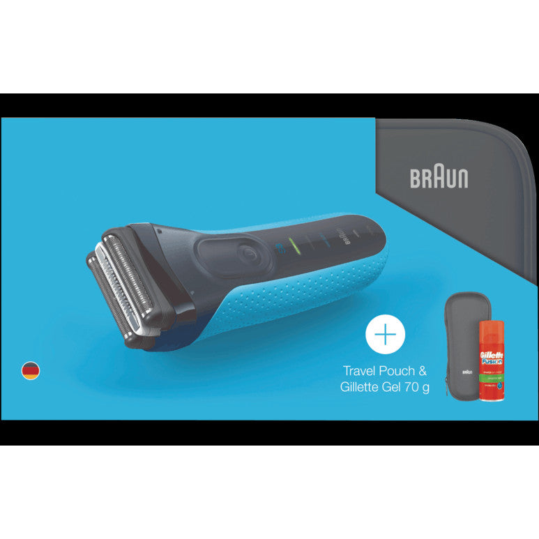 Braun Electric Shaver With Travel Case & Gel (3010TS)
