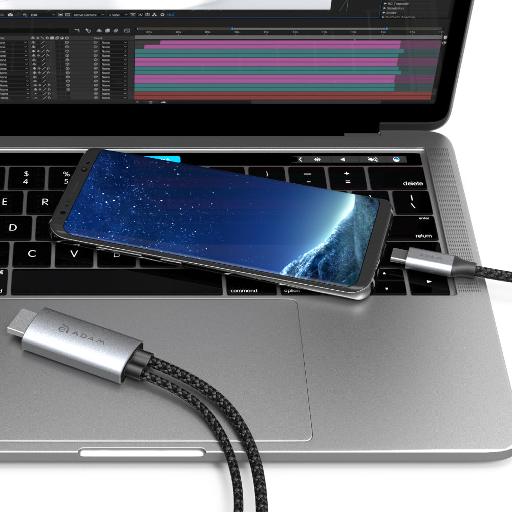 Adam Elements USB-C to 4K 60Hz HDMI Cable with PD 100W