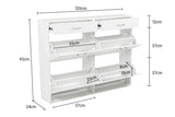 Shoe Cabinet Organizer Storage Rack 1200 x 240 x 920 - White