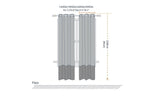 2x 100% Blockout Curtains Panels 3 Layers Eyelet Beige 240x230cm