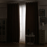 2x 100% Blockout Curtains Panels 3 Layers Eyelet Beige 240x230cm