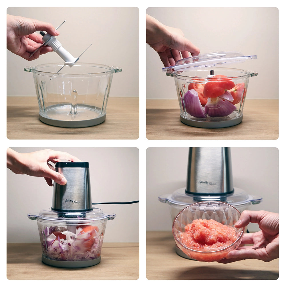 Healthy Choice 2L Large Powerful Electric Food Chopper - CH200