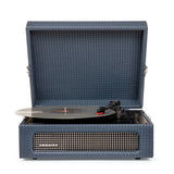 Crosley Voyager Bluetooth Portable Turntable - Navy + Bundled HolySmoke Bluetooth Retro Speaker - Black