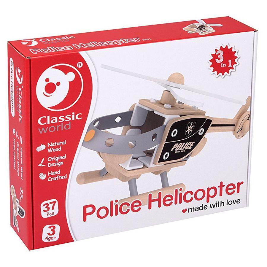 Classic World - Police Helicopter Building Set