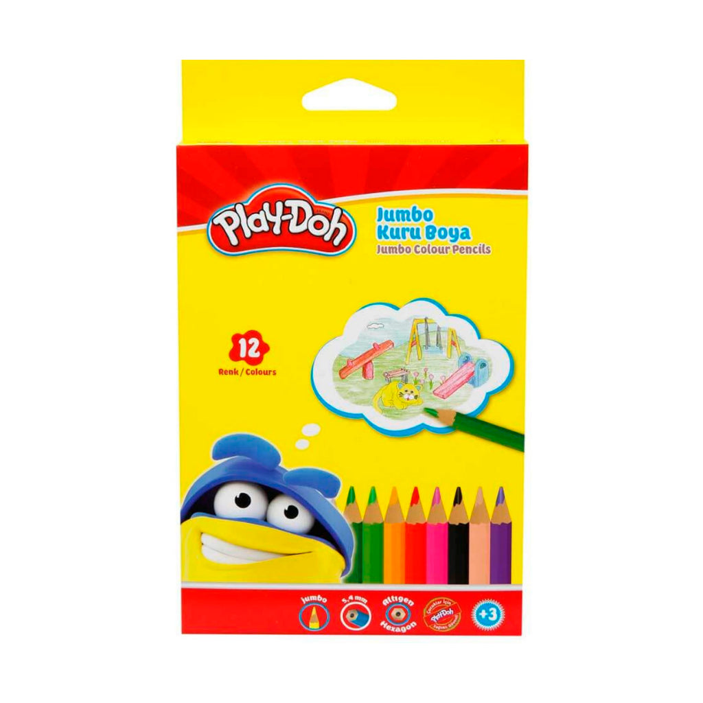 Play-Doh Jumbo Colour Pencils - 12 Pack