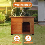 Little Buddies Wooden Flat Roof Dog Kennel - Small