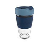 Sorrento Leaf & Bean Reusable Glass Cup - 454ml(160z)