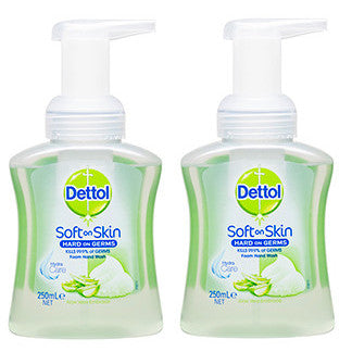 2 Pack x Dettol Foam Hand Wash Aloe Vera Embrace 250ml