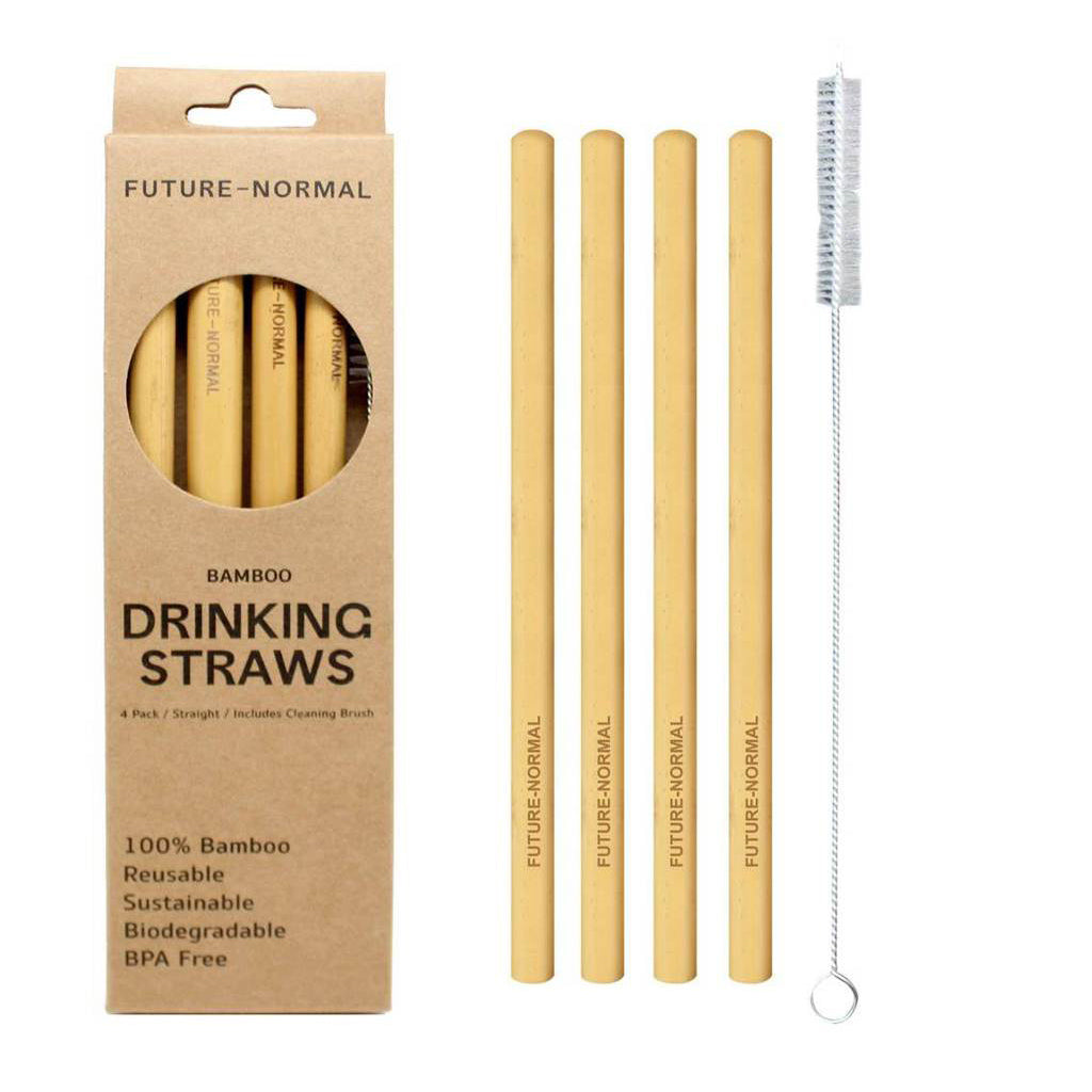Future Normal Bamboo Drinking Straws 4 Pack