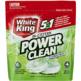 White King Bleach Toilet Cleaner Block Power Clean Shots - Citrus Fresh 2 Pack 50g
