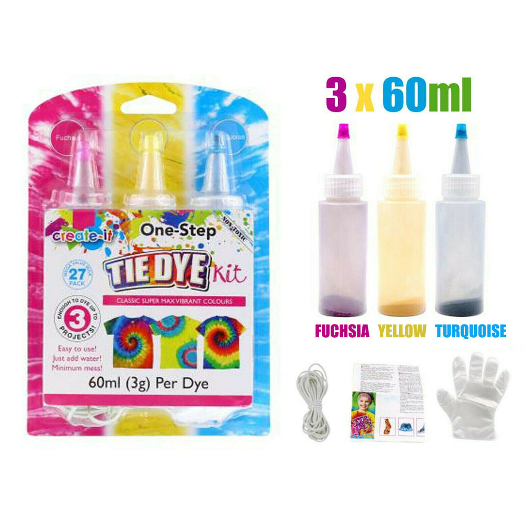 One Step 3 Color Tie Dye Kit - 3 Pack