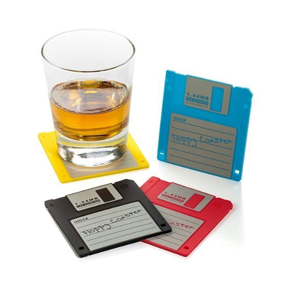 Floppy Disk Coasters (4 Pack)