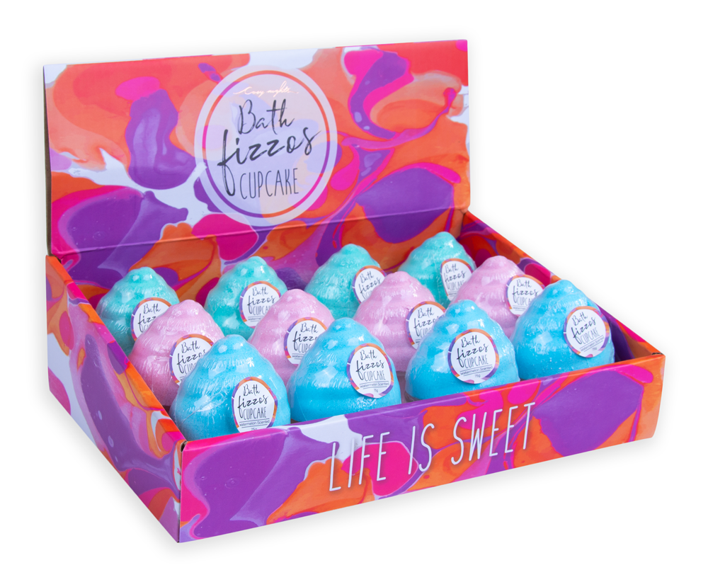 Cosy Nights Bath Fizzos Bath Bomb - Cupcake (3 pack)