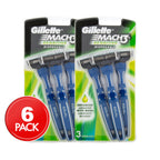 2 Pack x Gillette Mach3 Sensitive Razors 3pc