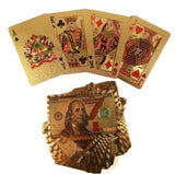 Gold Foil Playing Cards- With Australian or USA dollars printed