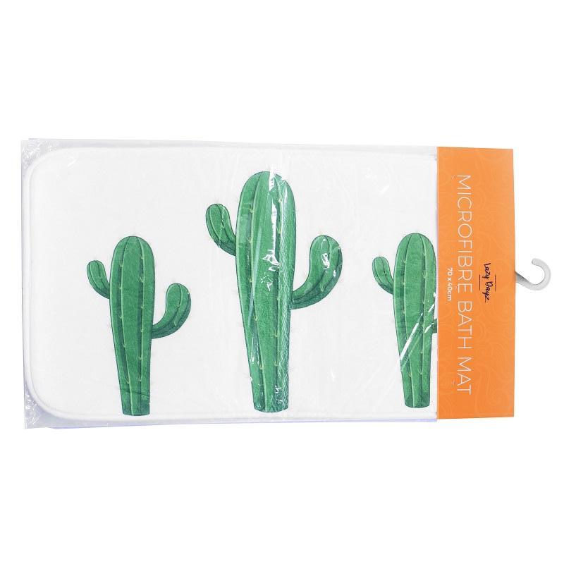 Lazy Dayz Microfibre Bath Mat - Cactus