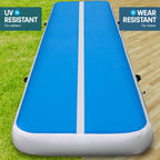 3m x 1m Air Track Inflatable Tumbling Gymnastics Mat - Blue White