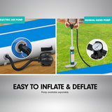 4m x 1m Air Track Inflatable Tumbling Gymnastics Mat - Blue White
