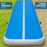 5m x 1m Air Track Inflatable Tumbling Gymnastics Mat - Blue White