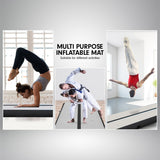 6m x 1m Air Track Inflatable Tumbling Mat Gymnastics - Grey Black