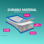 7m x 1m Air Track Inflatable Tumbling Gymnastics Mat - Blue White