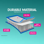 7m x 1m Air Track Inflatable Gymnastics Mat Tumbling - Grey Blue