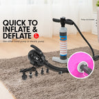Inflatable Gymnastics Air Barrel Exercise Roller 120cm x 75cm - Pink