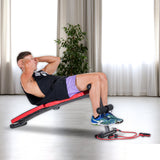 Inclined Sit up bench with Resistance bands