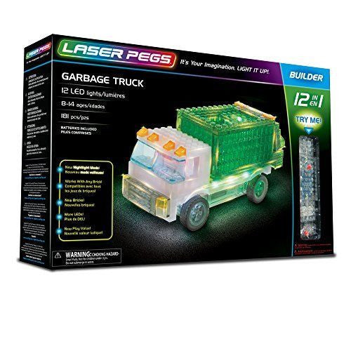 Laser Pegs Garbage Truck 12-in-1 Building Set
