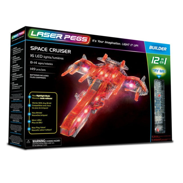 Laser Pegs Space Cruiser 12-in-1 Building Set