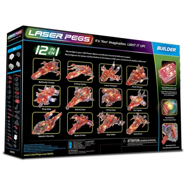 Laser Pegs Space Cruiser 12-in-1 Building Set