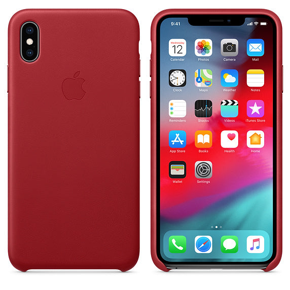 Apple iPhone XS Max Leather Case - Red
