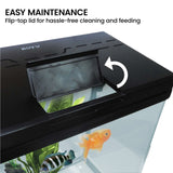 34L Complete Aquarium Kit With Bio Filter System LED Kit Curved Design