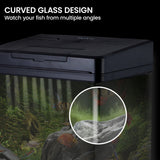 34L Complete Aquarium Kit With Bio Filter System LED Kit Curved Design