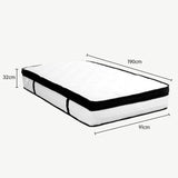 Laura Hill Single Mattress with Euro Top Layer - 32cm