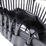 Professional 32pc Make Up Brush Kit w/ Leathered Travel Case Beauty Brushes Set