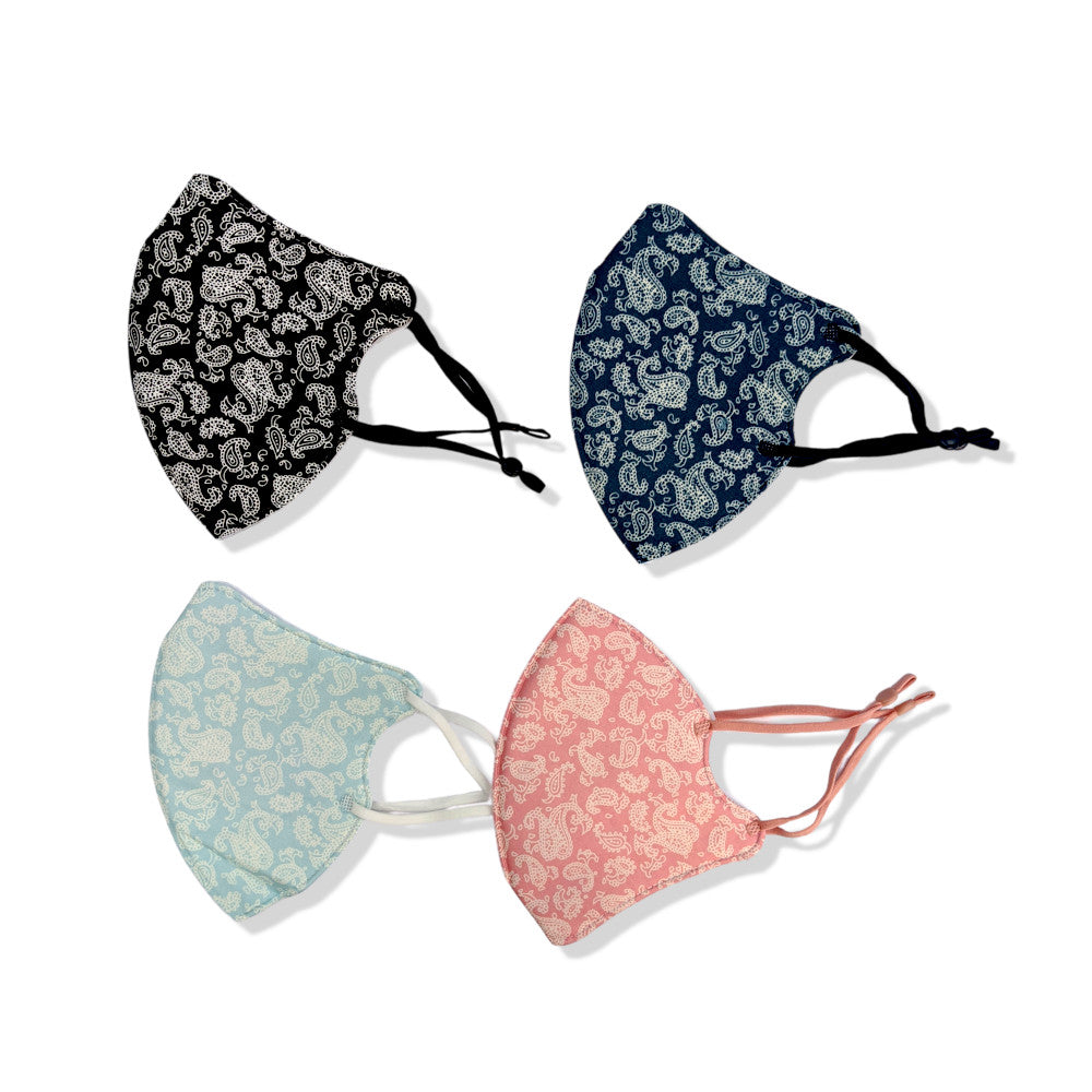 Face Mask 3 Layer - Paisley Style