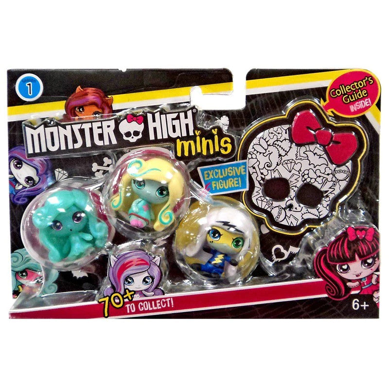 Monster High Minis Series 1 - Frankie Stein, Lagoona Blue & Twyla Mini Figure 3-Pack